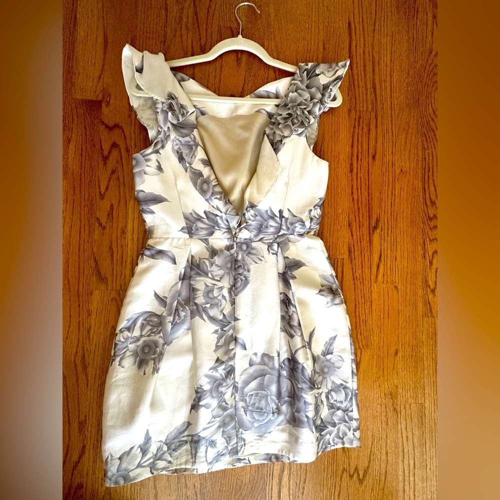 Zimmermann White and Gray Floral Mini Dress - Picture 2 of 3
